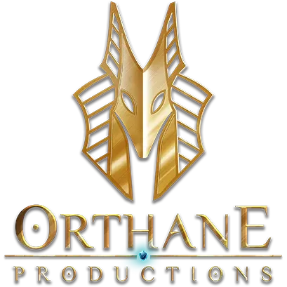 yellow and gold colored orthane productions logo