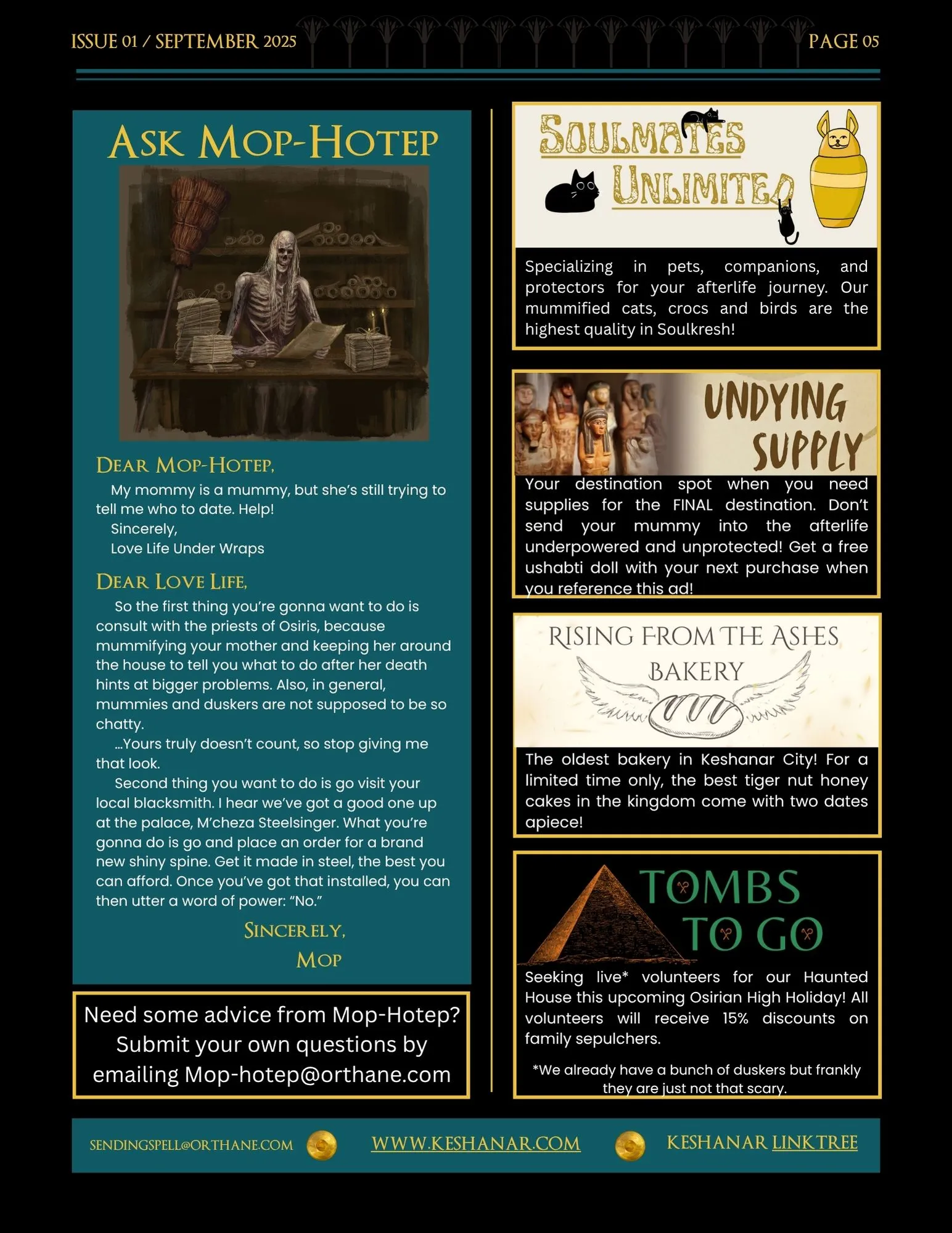 keshanar Newsletter - Oct. 2025